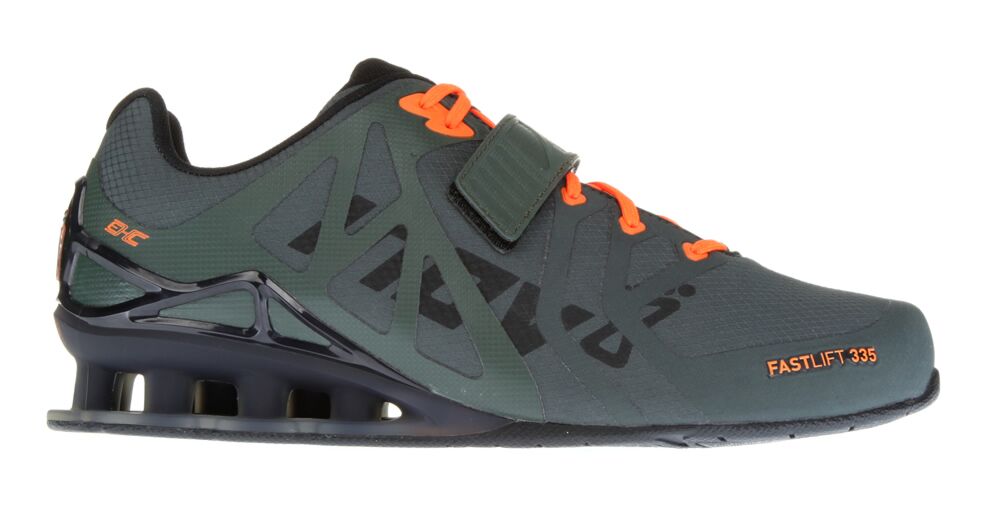 Inov-8 Fastlift 335 Mens Weightlifting Shoes Green/ Black/Orange Philippines 09872TAFD